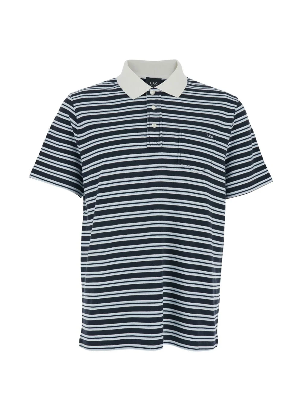 striped polo shirt - 1