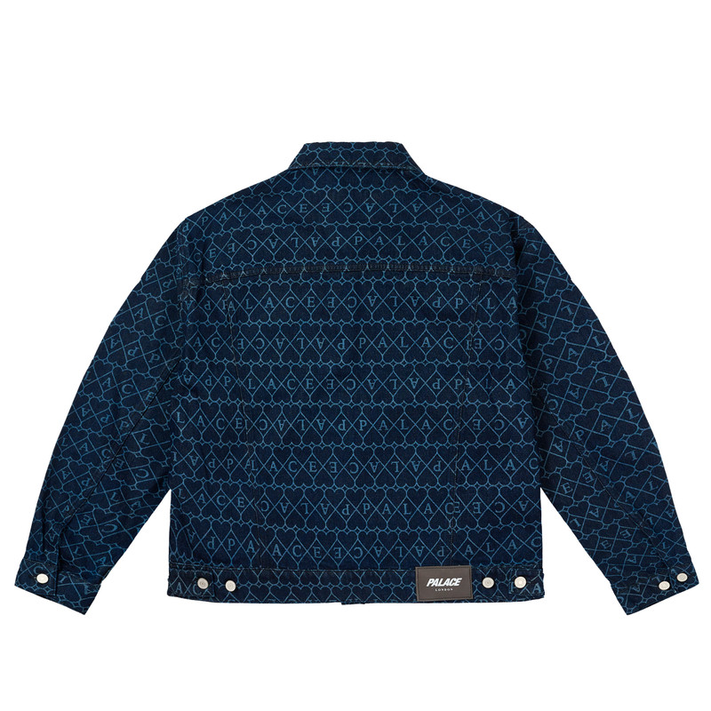 PALACE HEART DENIM JACKET INDIGO outlook