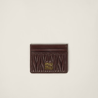 Miu Miu Matelassé nappa leather card holder | REVERSIBLE