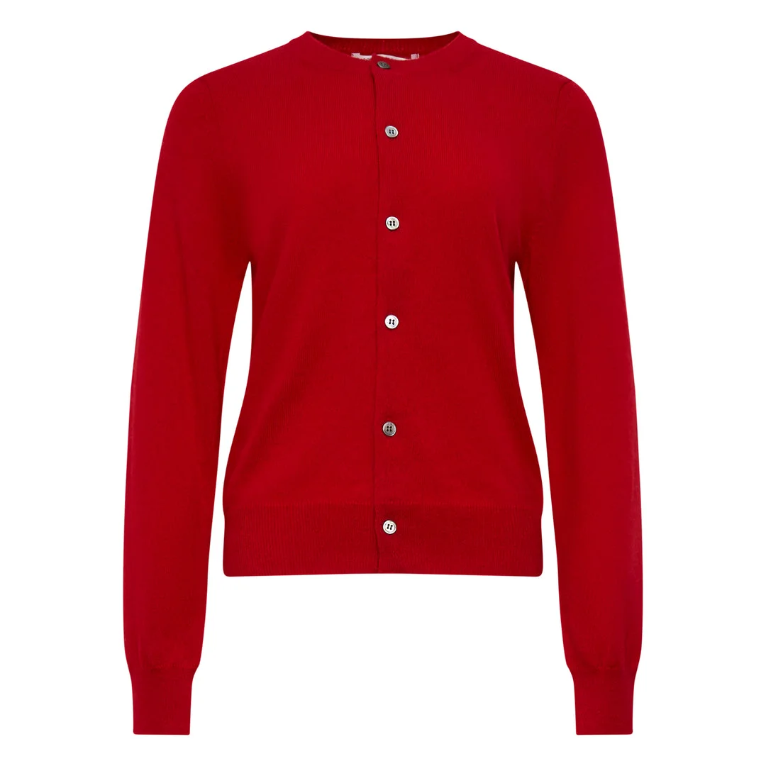 Rib Trim Button Cardigan - 1