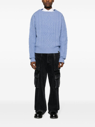 Martine Rose cable-knit merino jumper outlook