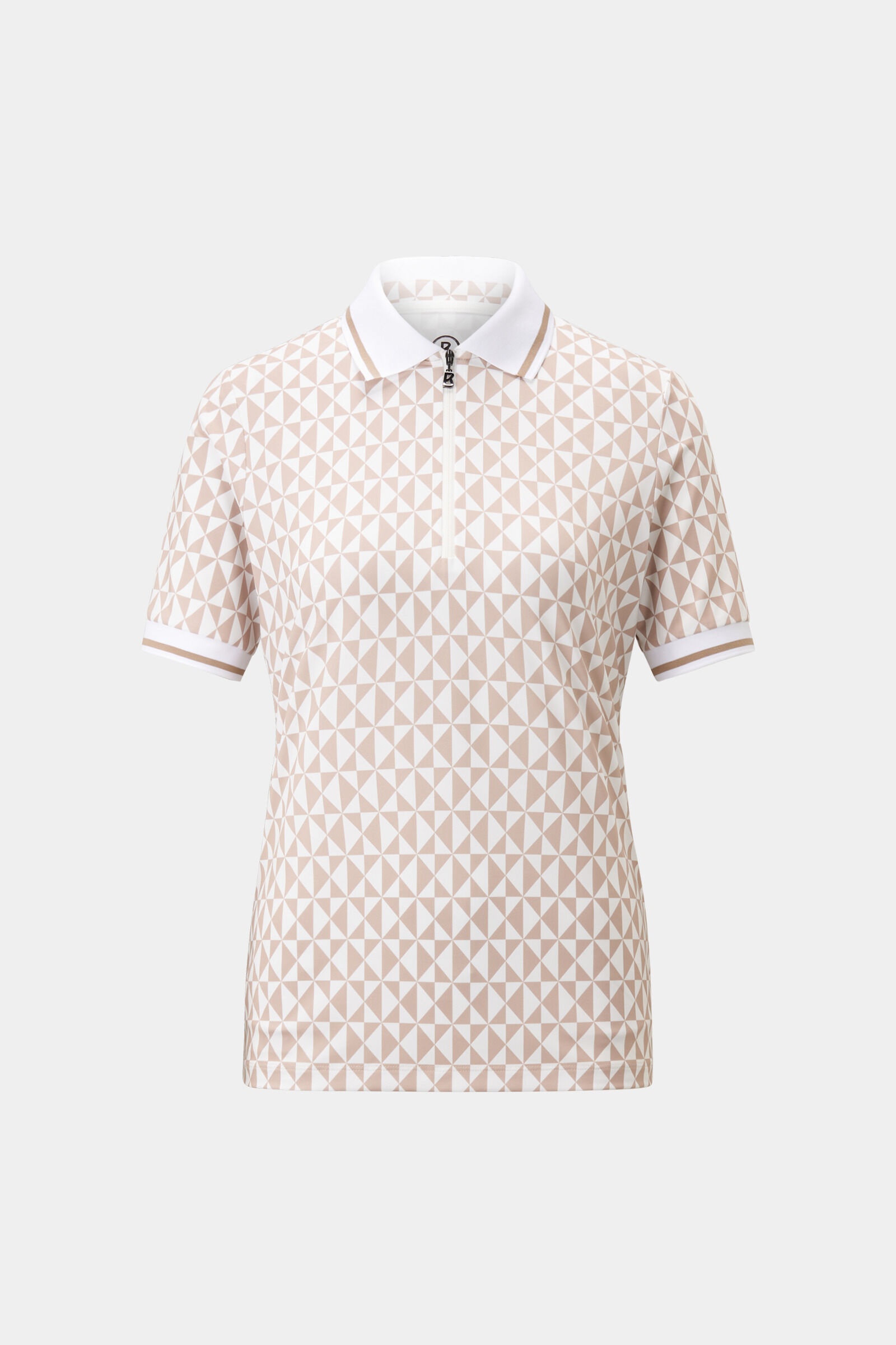 Calista functional short-sleeved top in Beige/Off-White - 1