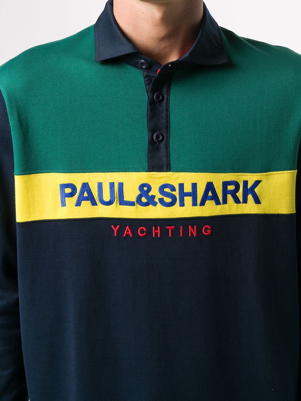 colour-block logo-print polo shirt  - 5