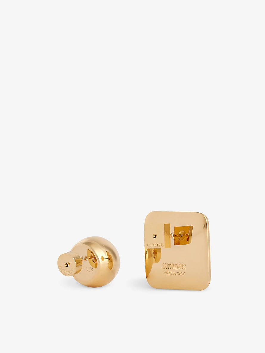 Les Rond Carre brass earrings - 4