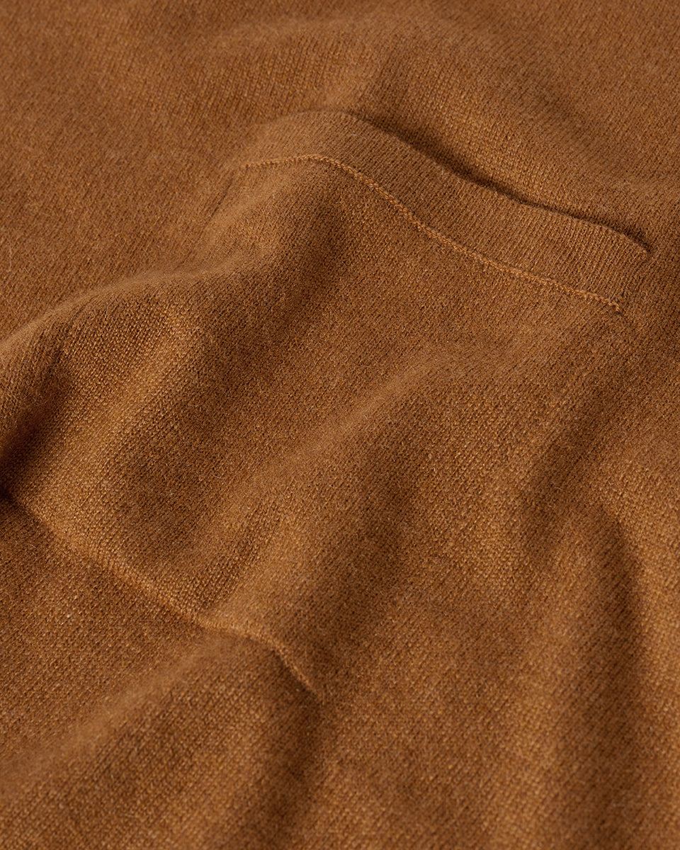 Gauzy Pocket Camel Cashmere Jumper - 6
