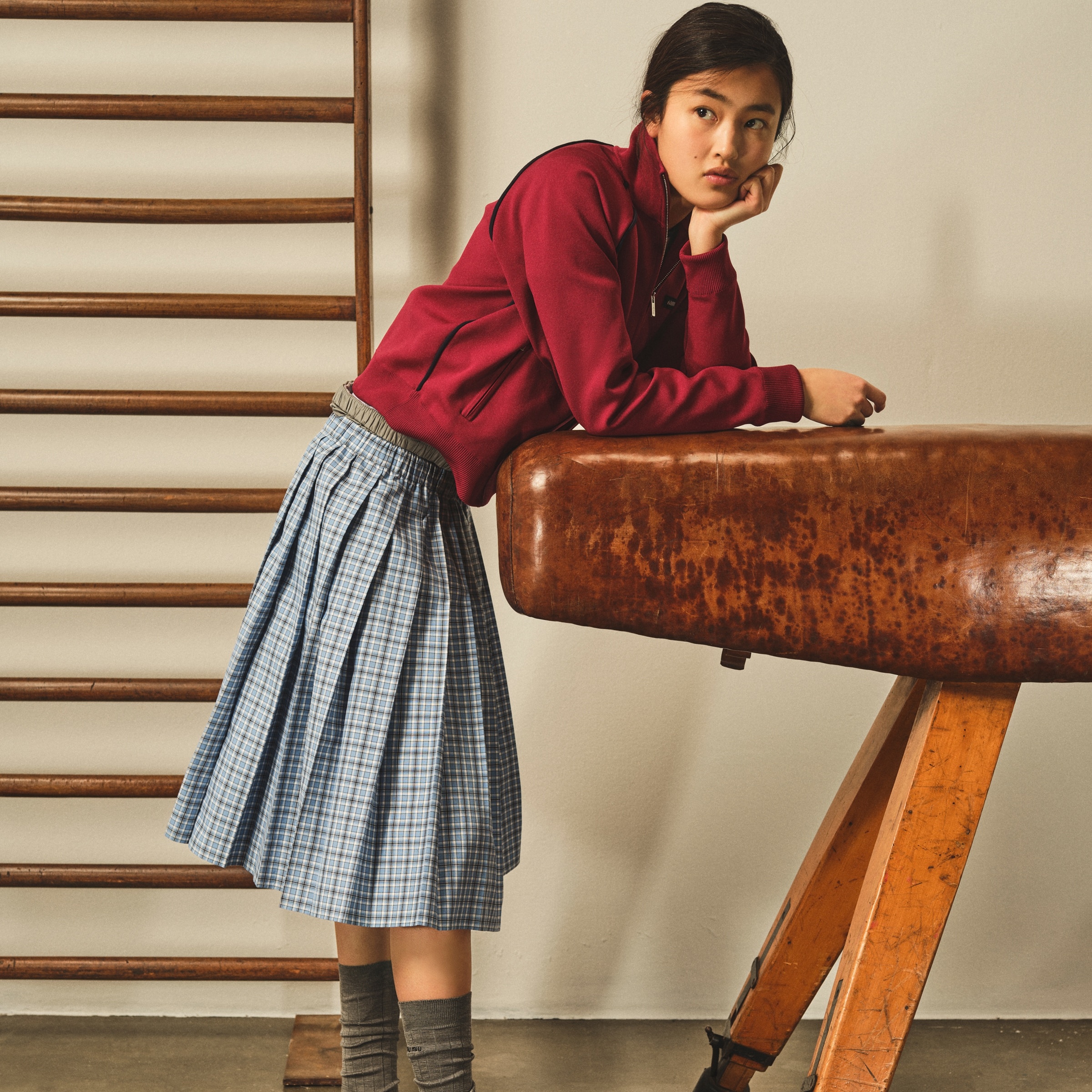 Checked skirt - 1