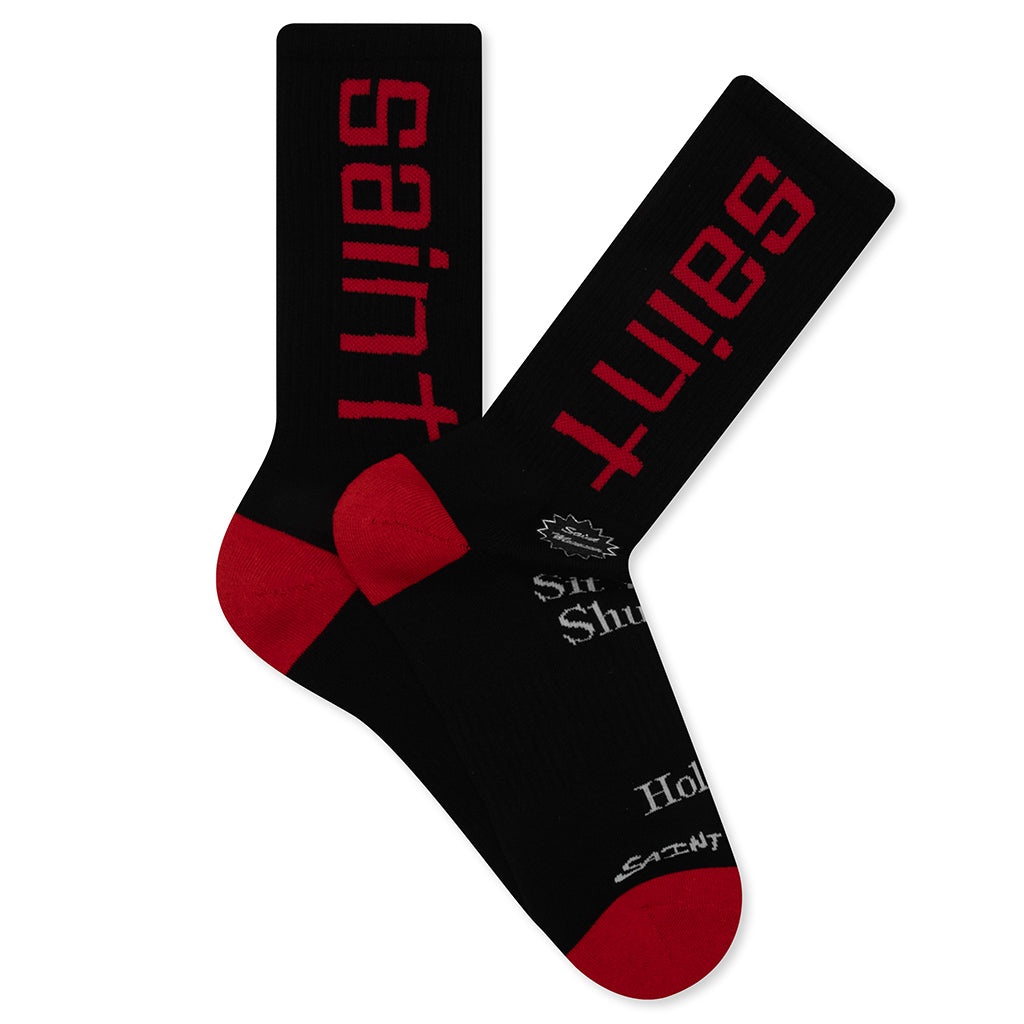 SAINT SIT DOWN SOCKS - BLACK - 1