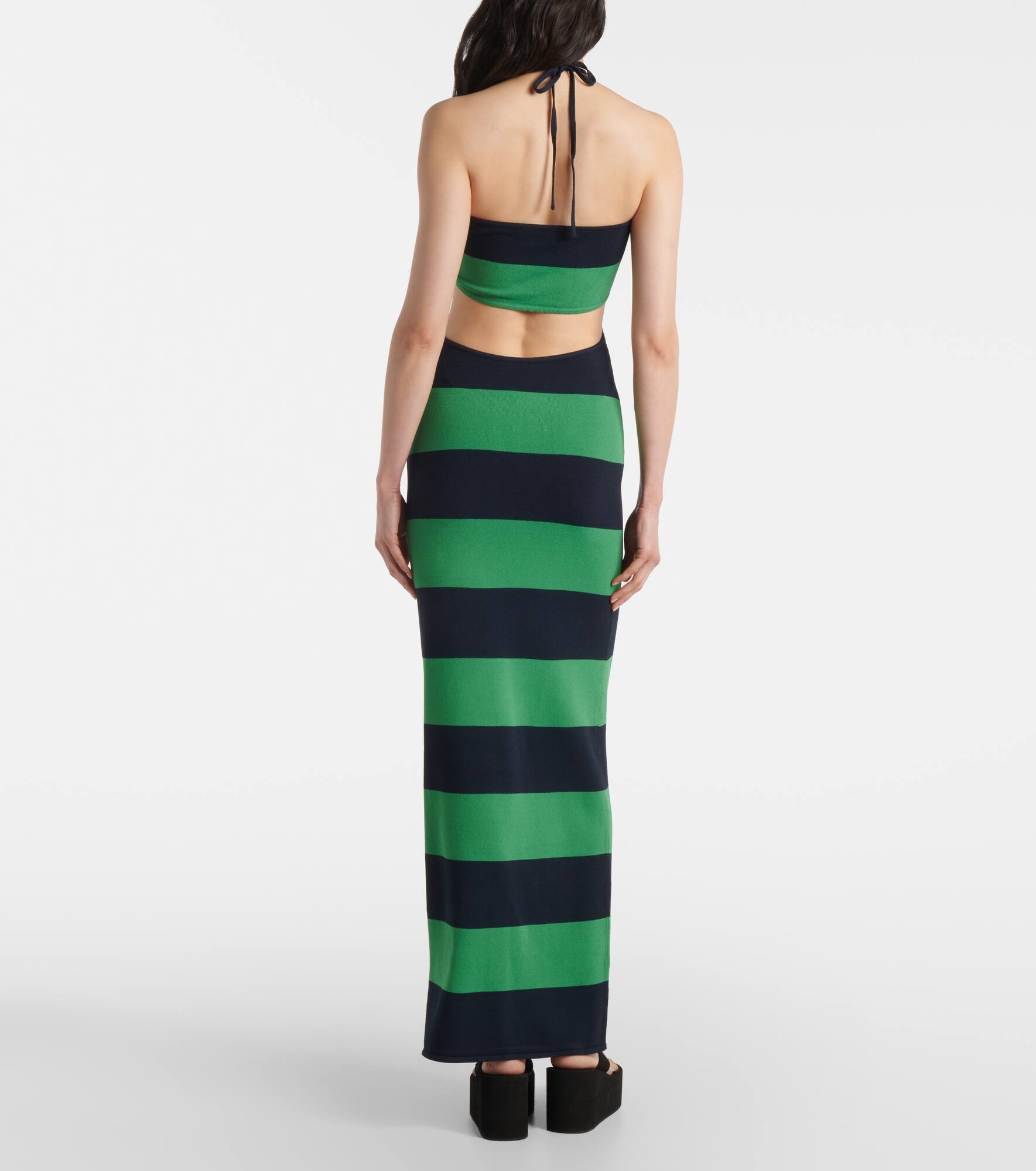 Cutout striped maxi dress - 3