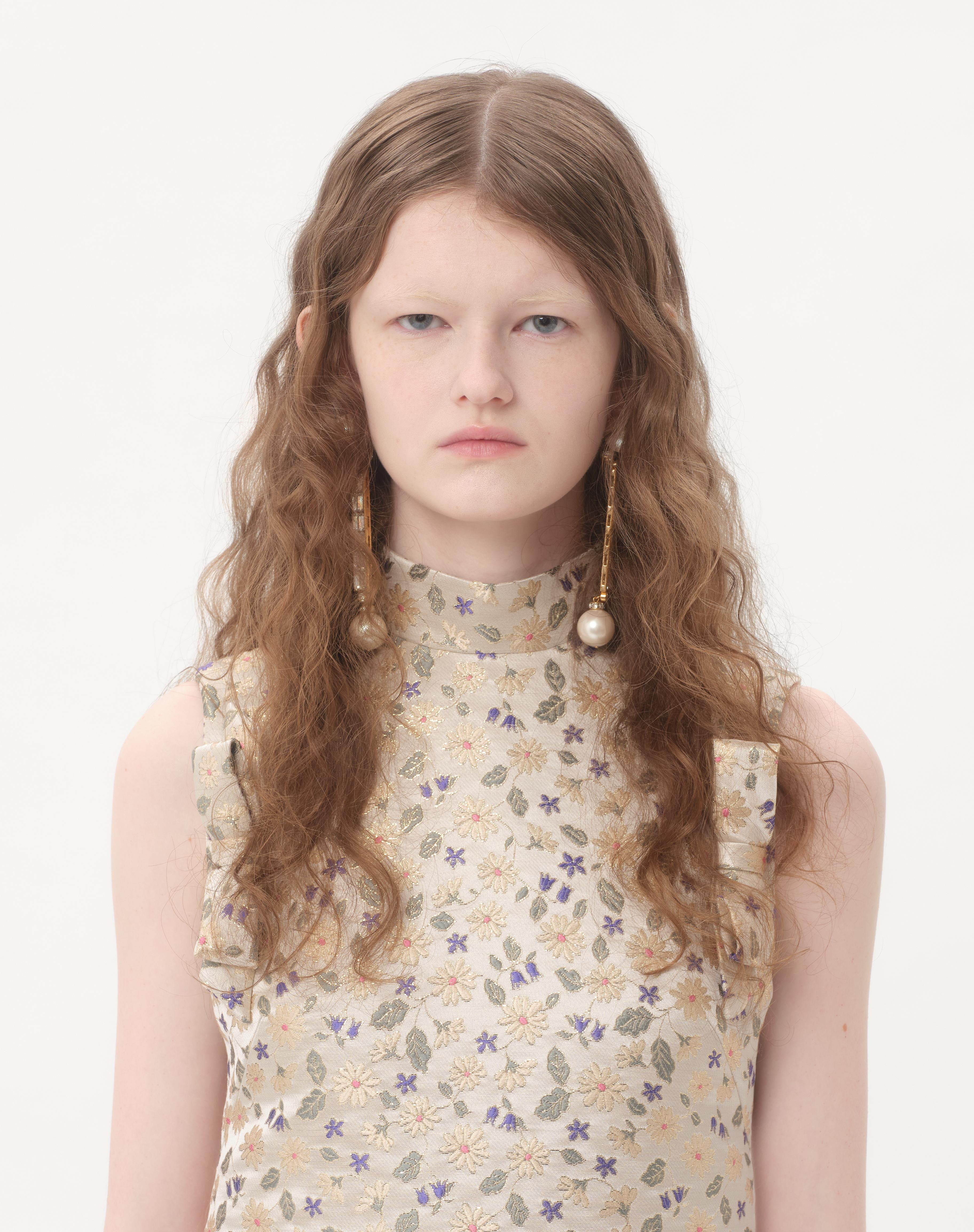 SHORT DRESS IN GARDEN LUREX JACQUARD - 4