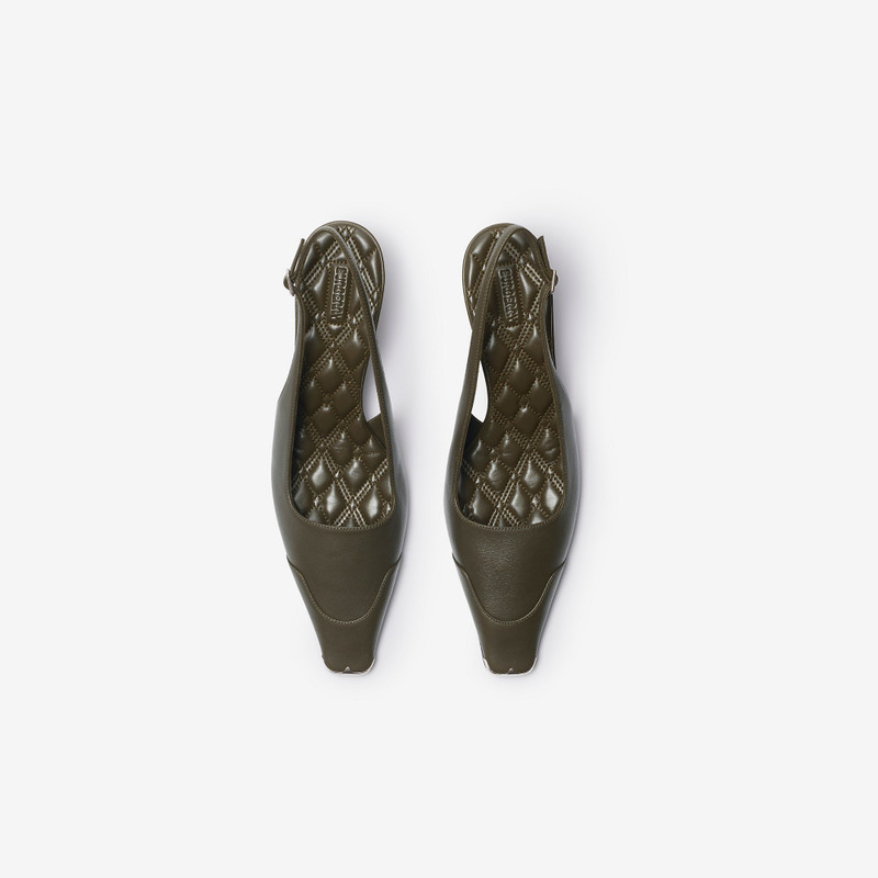 Leather Chisel Slingback Pumps 5