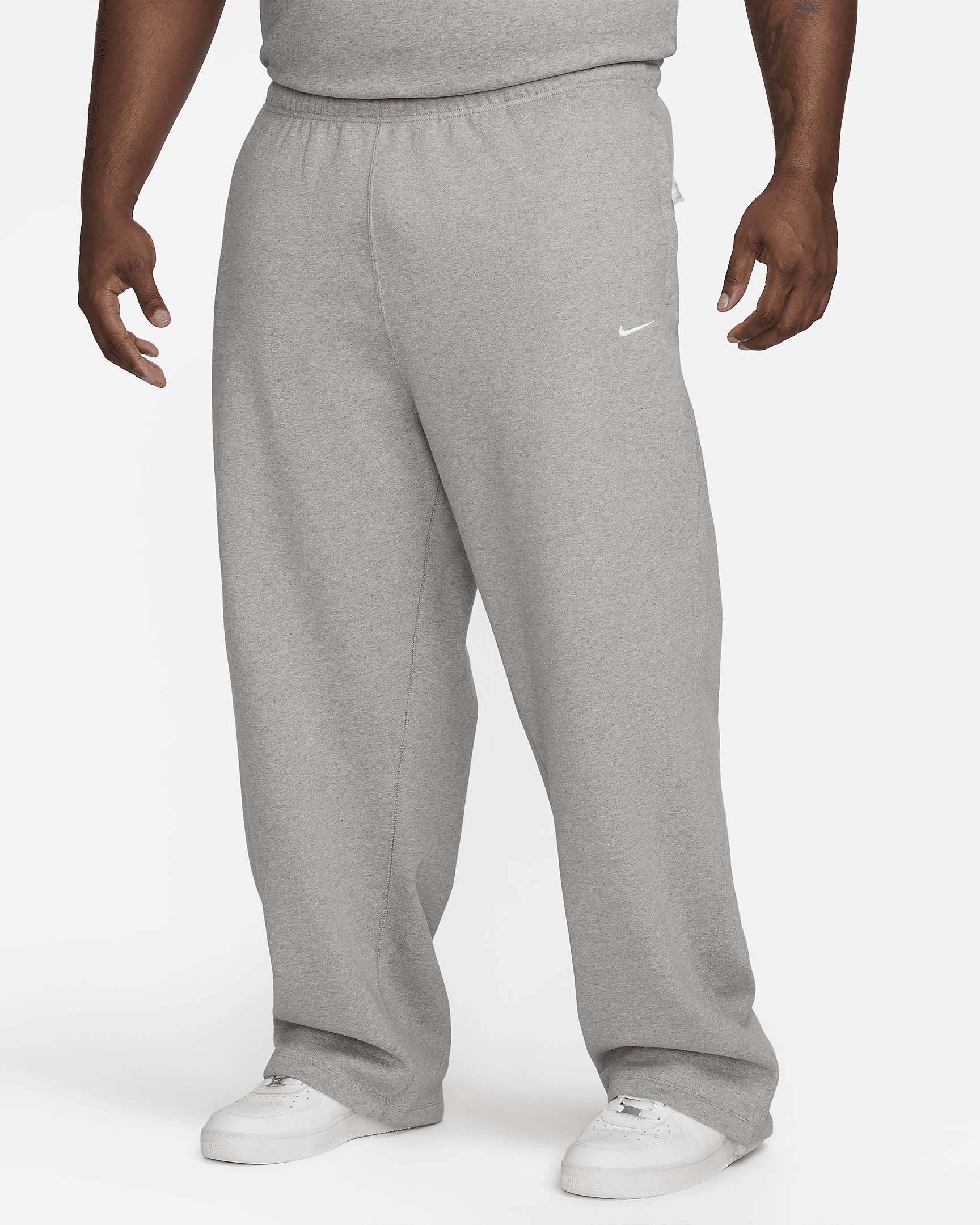 Nike Solo Swoosh Men's Open-Hem Fleece Pants - 7