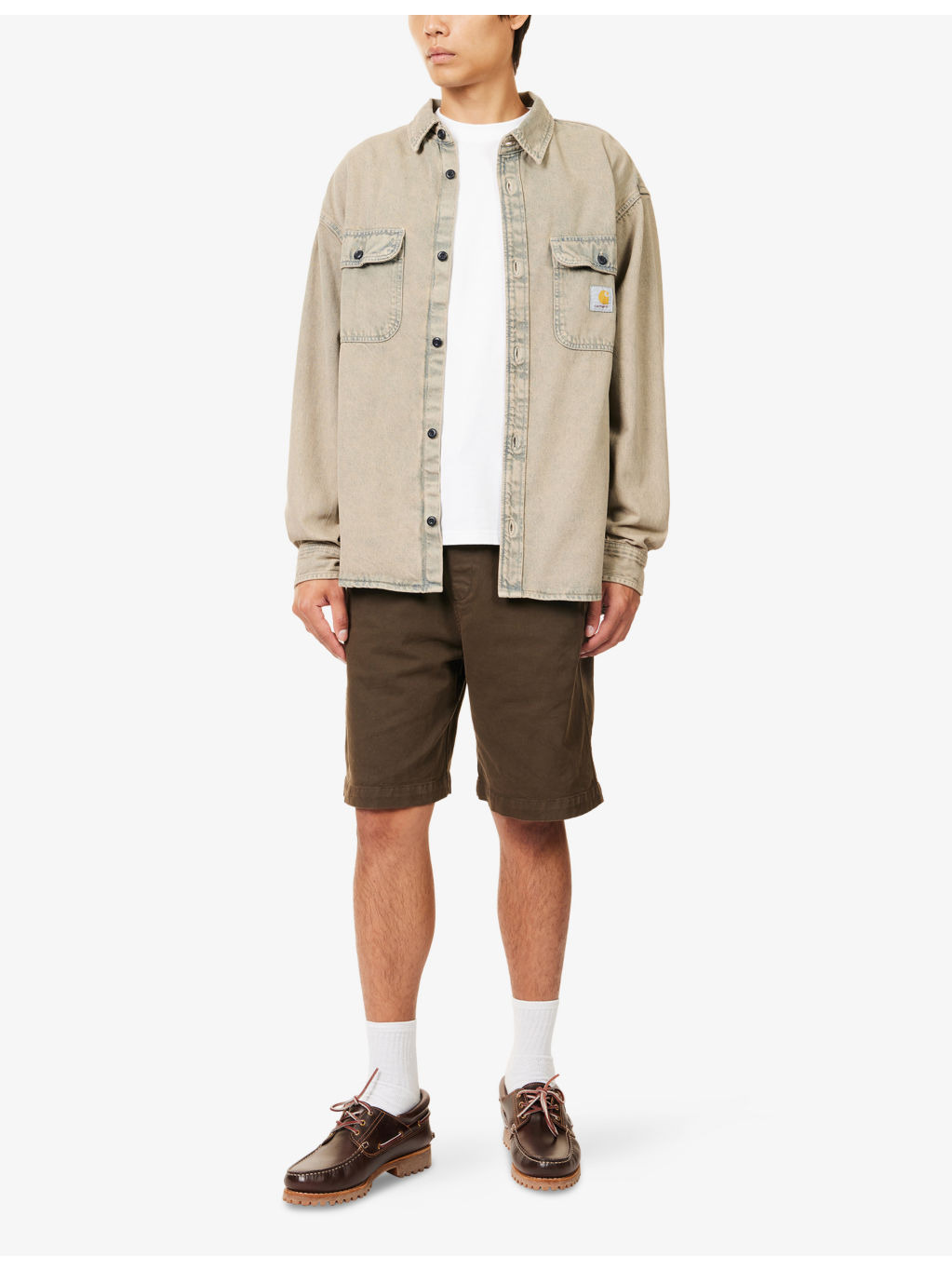 Tigan Brand-Patch Cotton Denim Shirt - 2