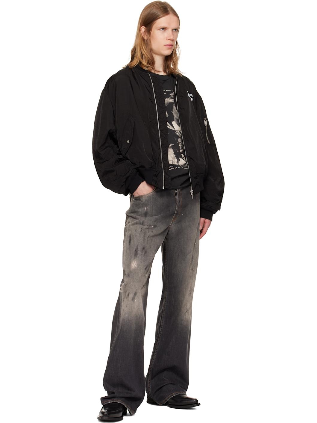 Black 'Enfants Video' Bomber Jacket - 4