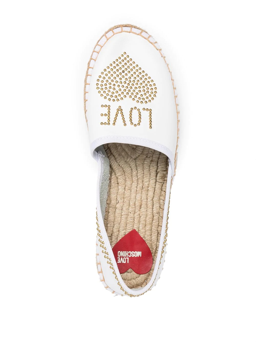 Stud embellished Love espadrilles - 4