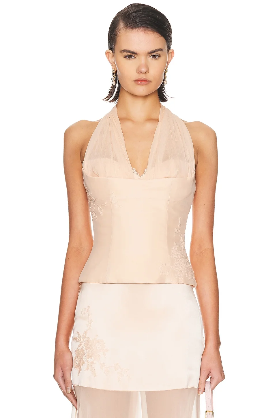 Matte Silk Chiffon Top - 1