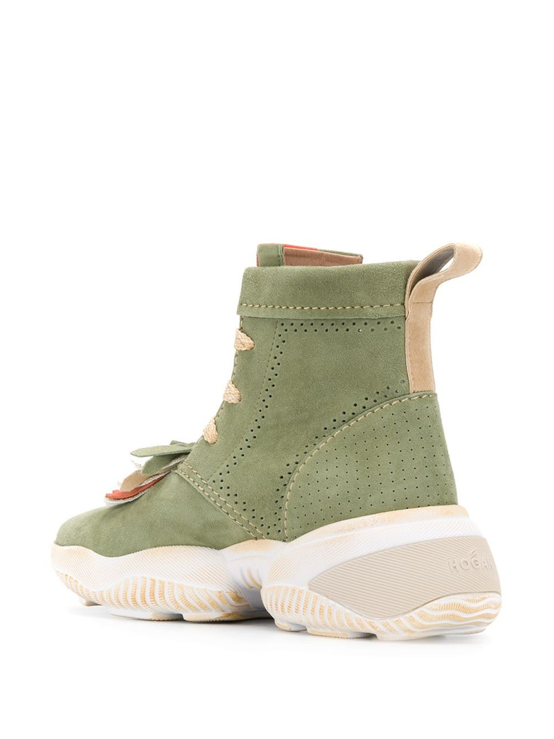fringe-trimmed lace-up boots 3