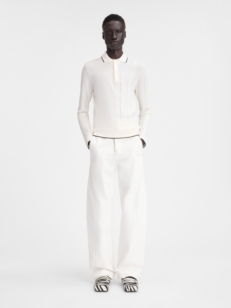 JACQUEMUS The Tricot long-sleeve polo shirt outlook