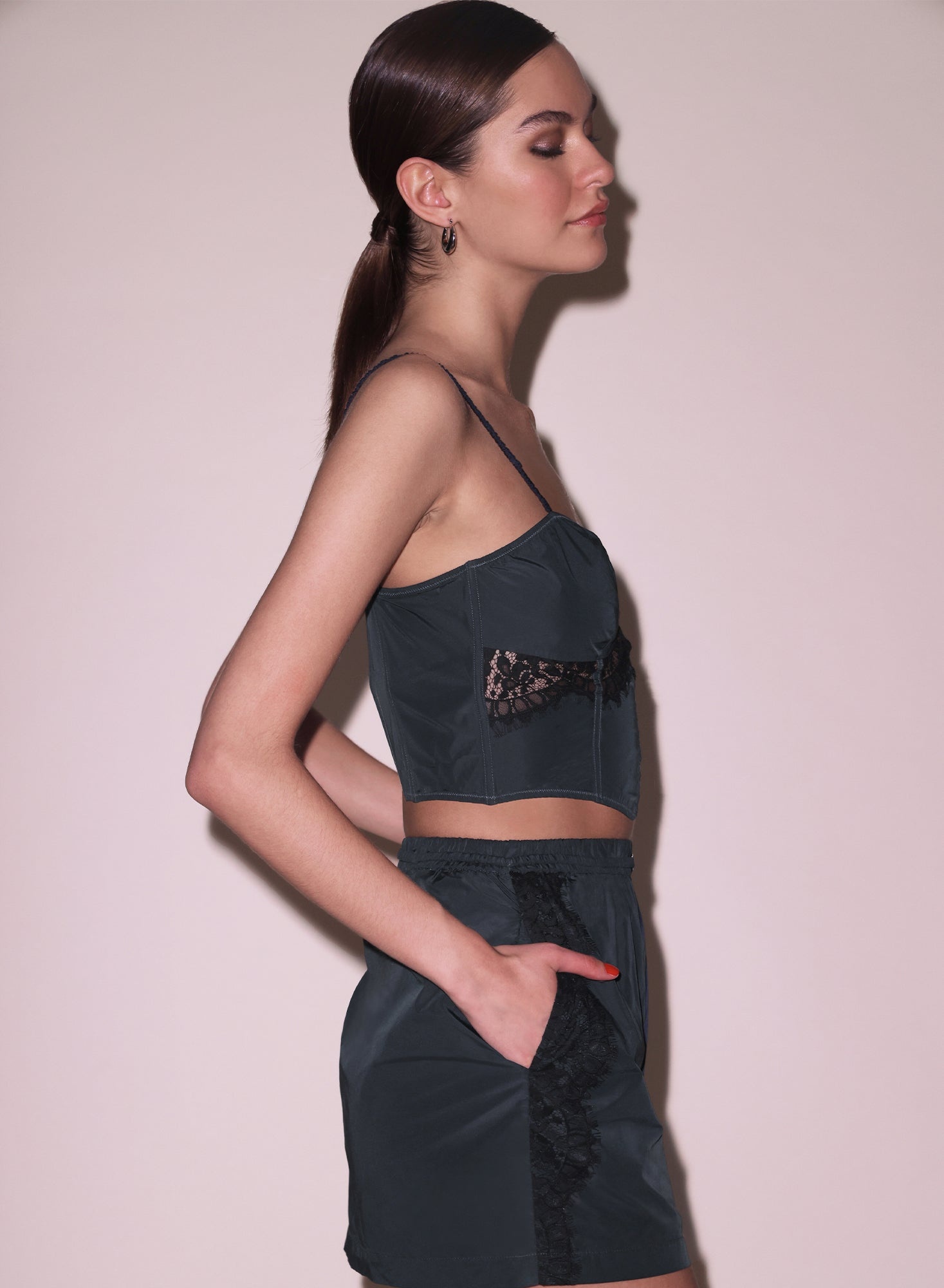 Nylon & Lace Bustier - 5