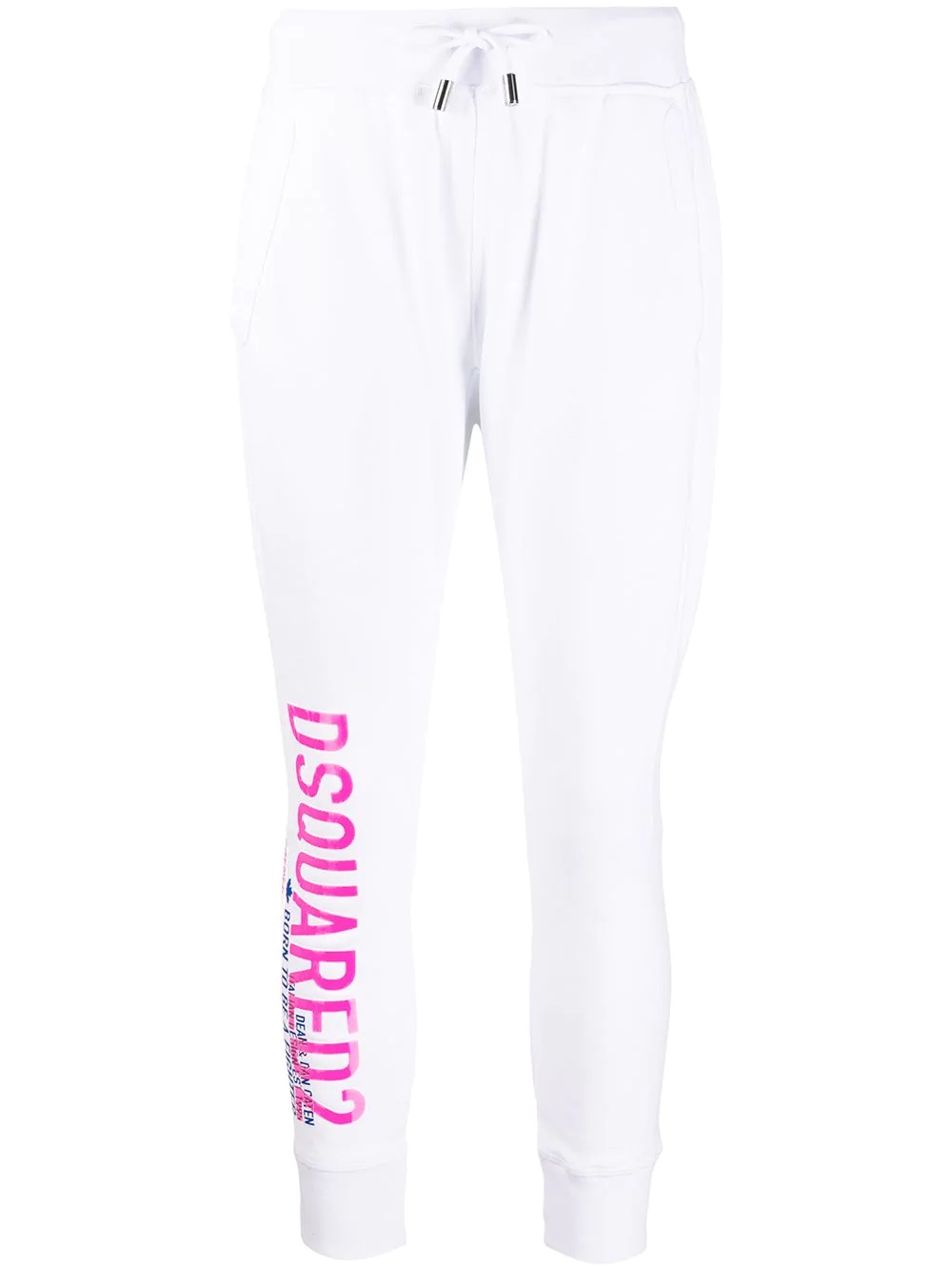 cropped logo track pants - 1