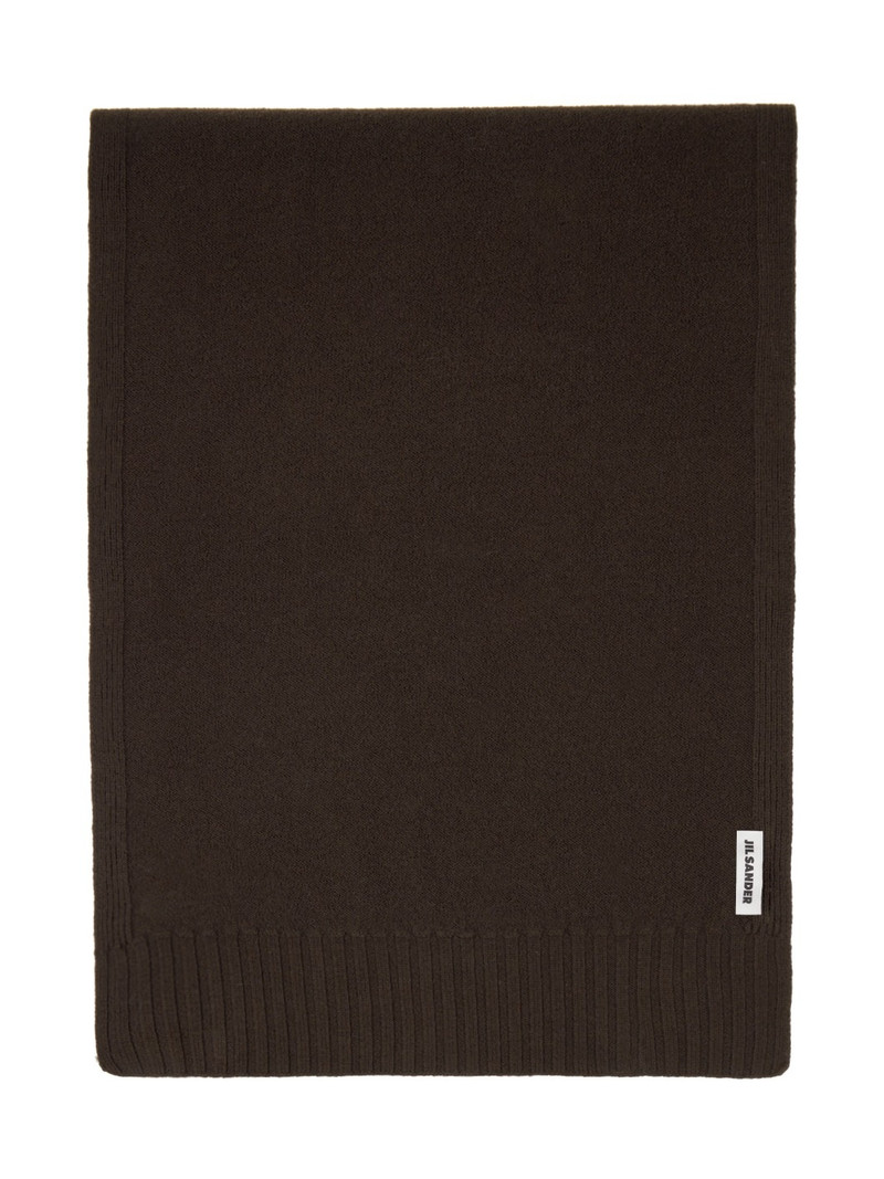 Jil Sander Brown Patch Scarf outlook