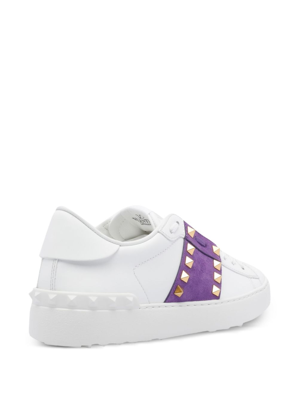Rockstud Untitled suede-panel sneakers - 4