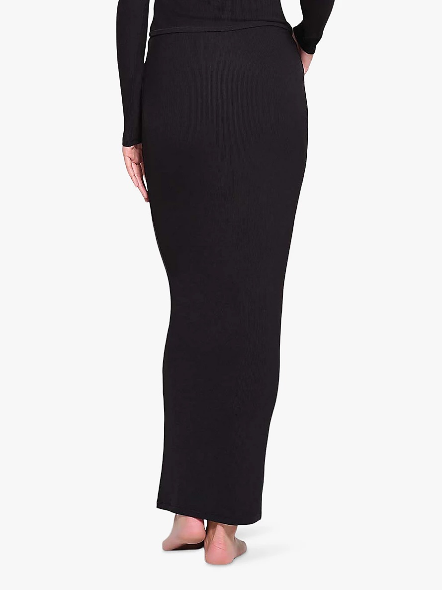 Soft Lounge elasticated-waist stretch-woven maxi skirt - 3