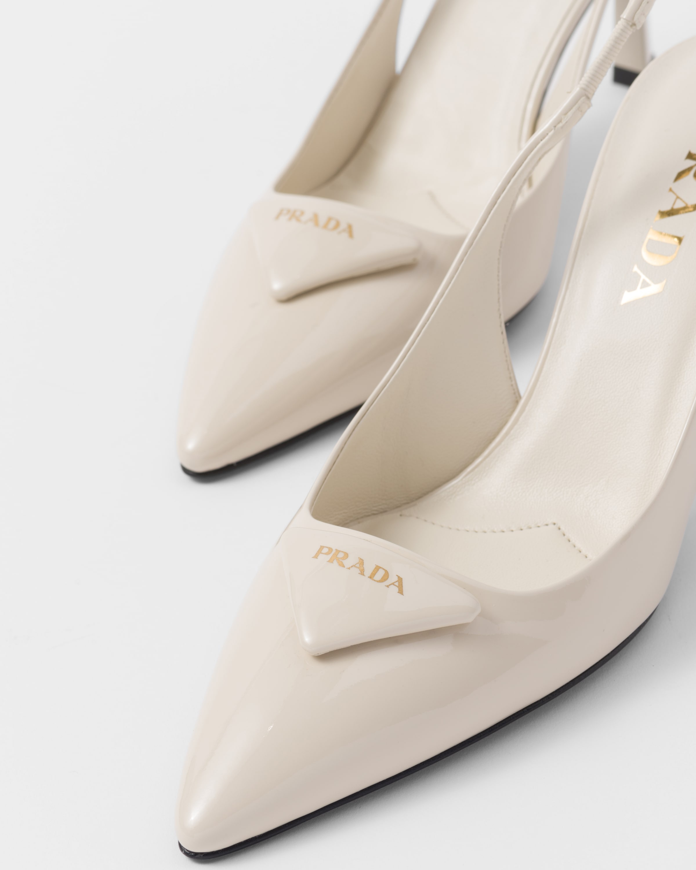 Patent leather slingback pumps - 6