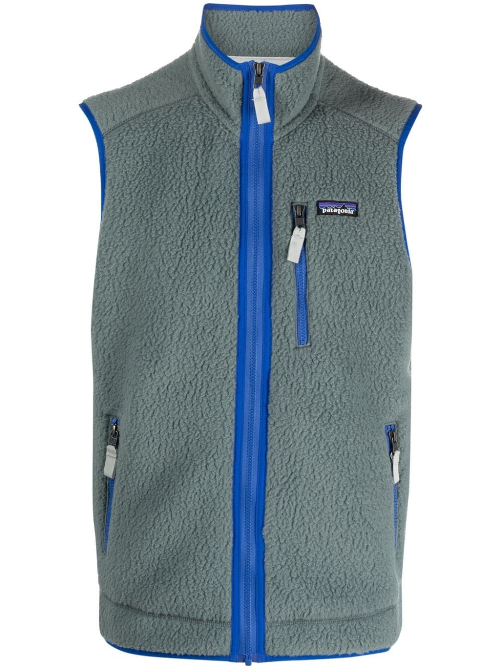 Retro Pile fleece zip-up vest - 1