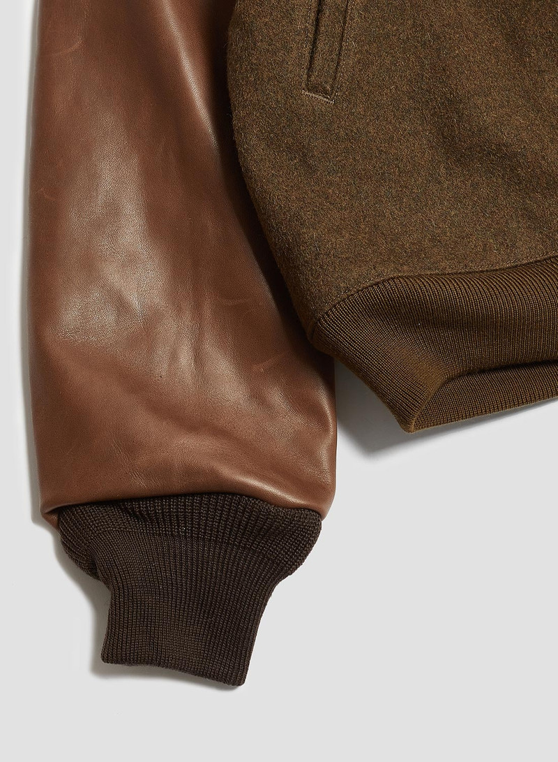 40's Tankers Jacket Army Melton Wool in Green 6