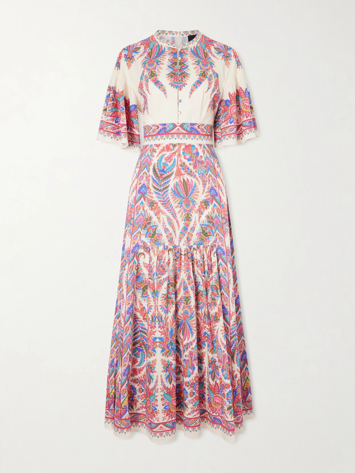 Printed Cotton-poplin Maxi Dress - 1