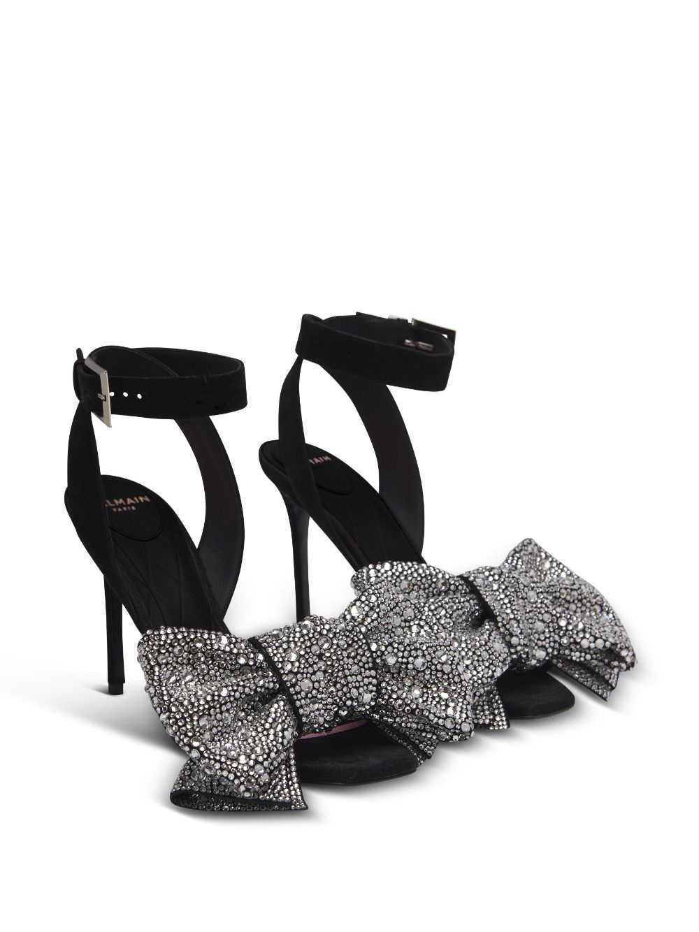 rhinestone bow sandals - 2