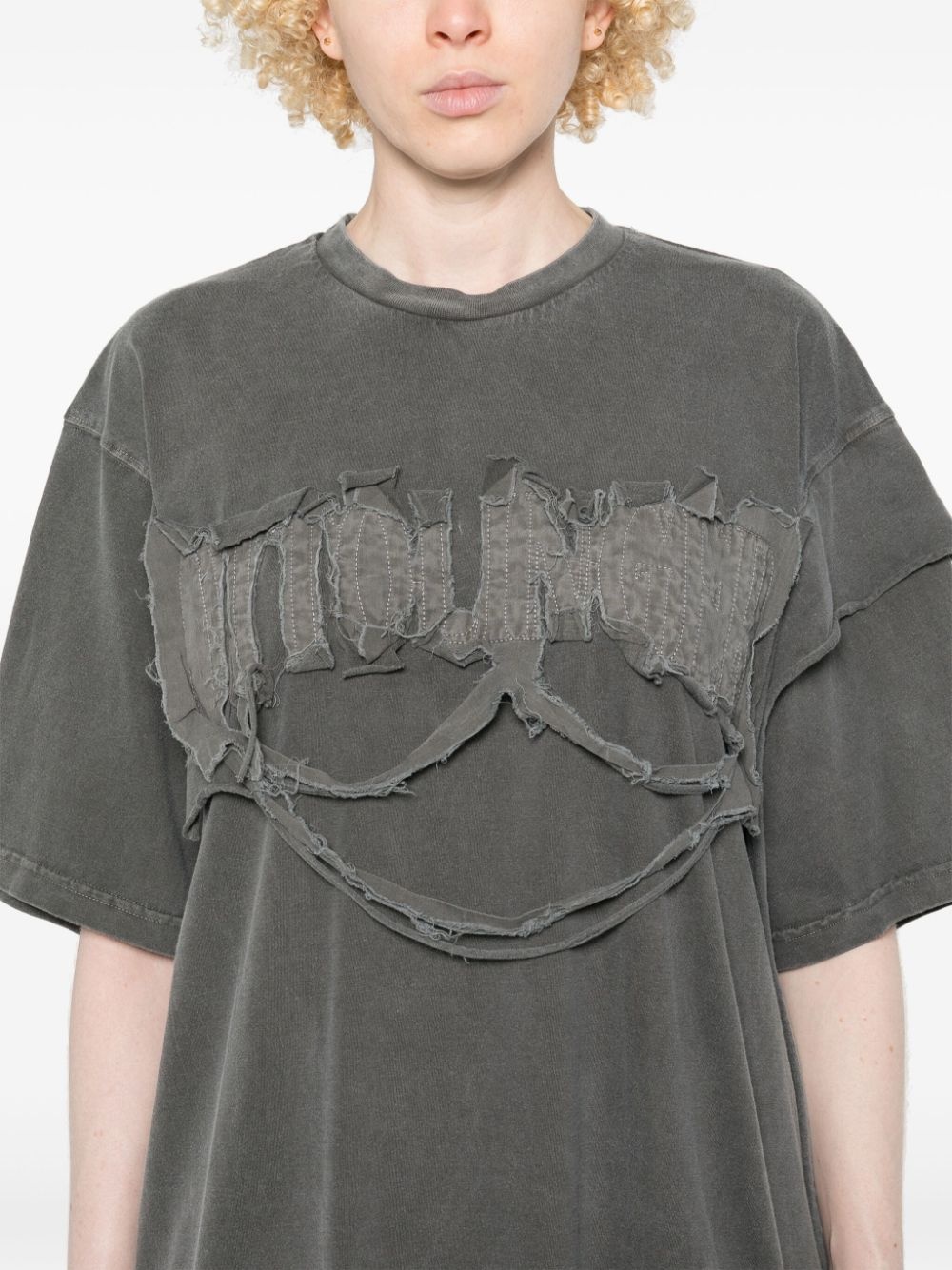 distressed-finish T-shirt - 5