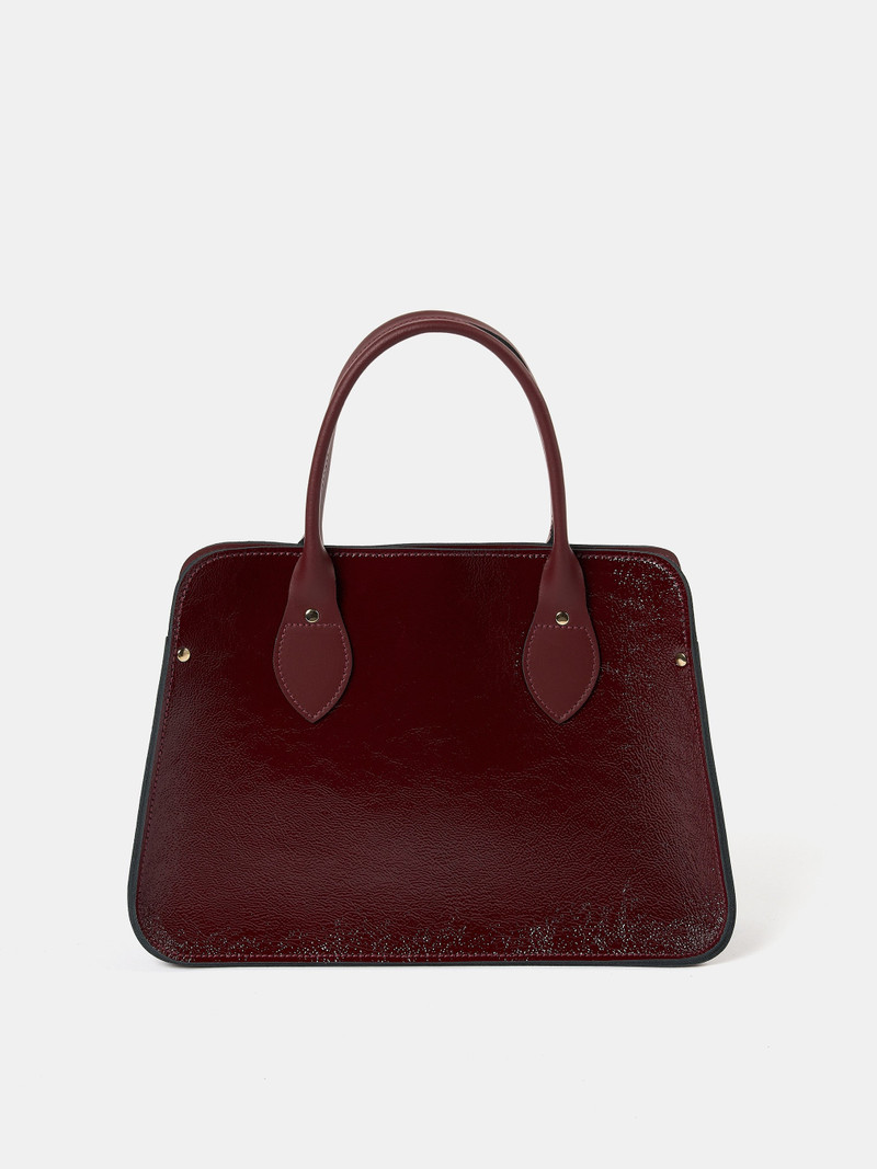 The Mini Work Bag - Oxblood Patent 1