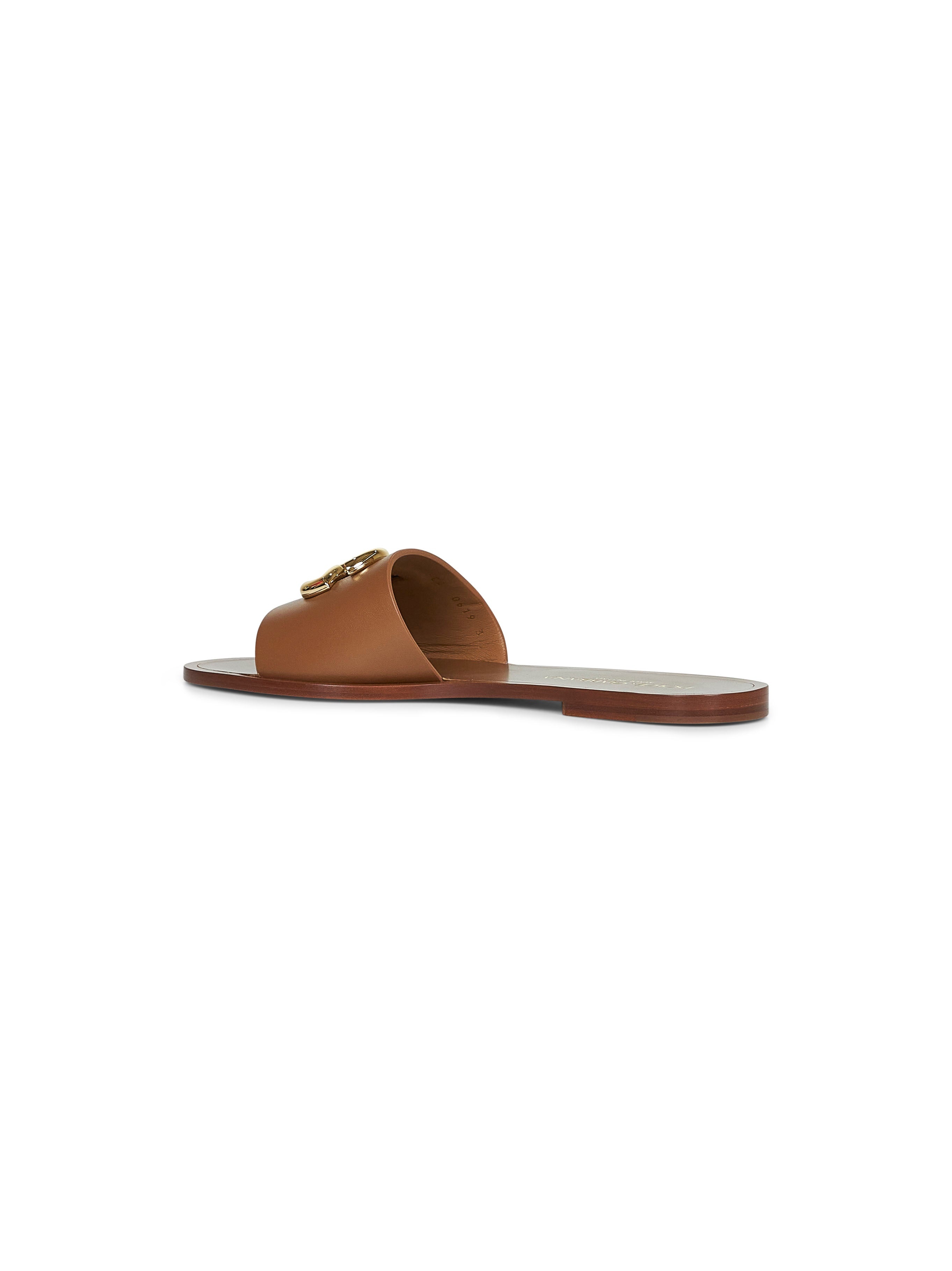 Camel calf leather Bianca slides - 3