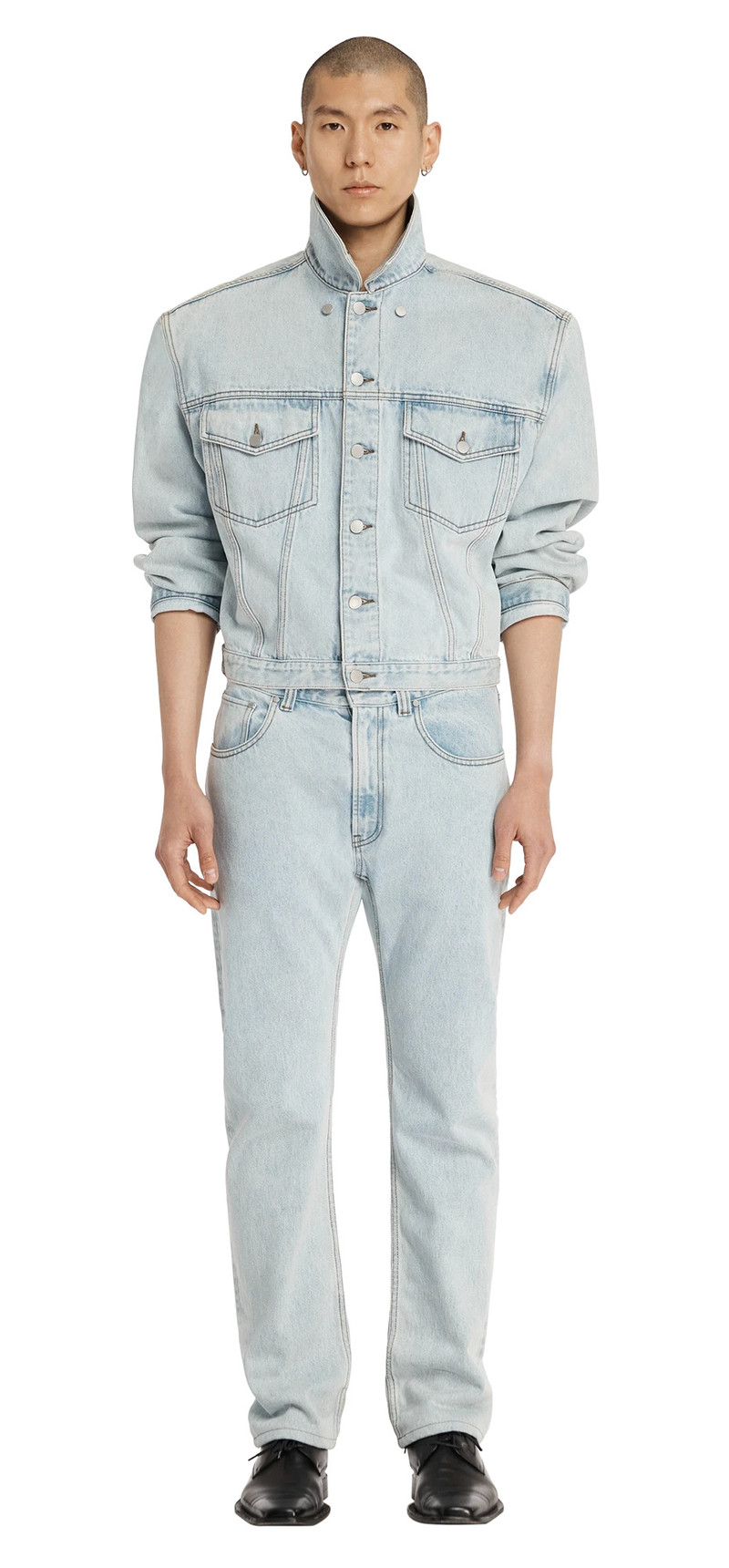 entire studios SHRUNKEN DENIM JACKET OLD BLUE outlook