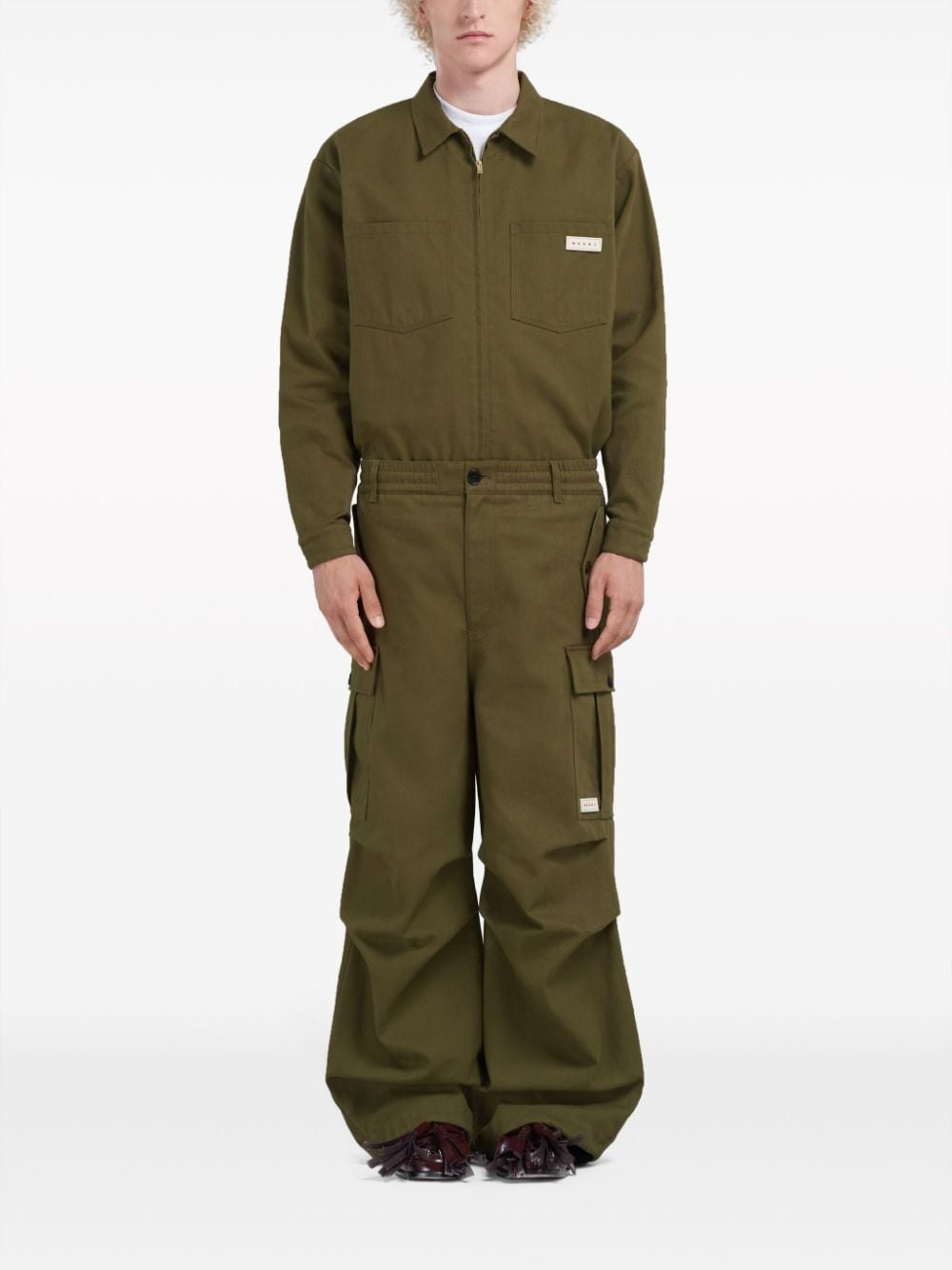 wide-leg cargo trousers - 2