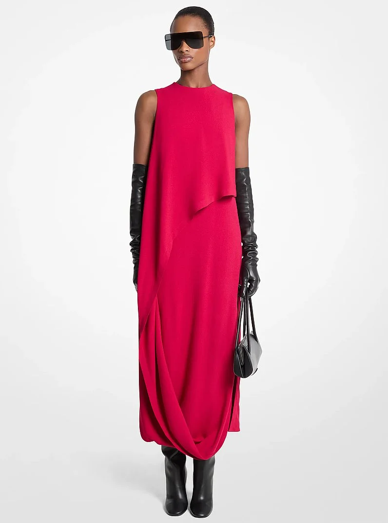 Draped Georgette Dress - 1