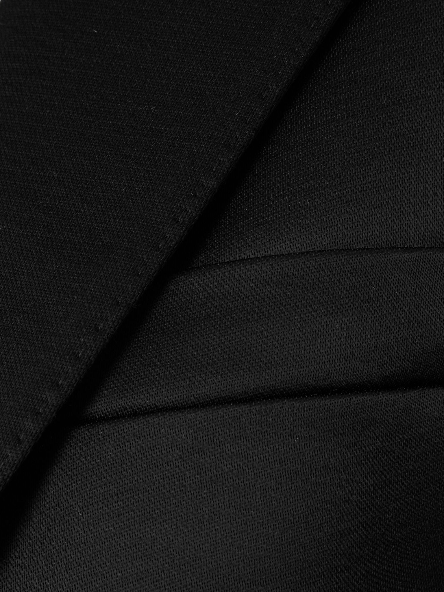 Cotton-blend satin blazer Black - 4