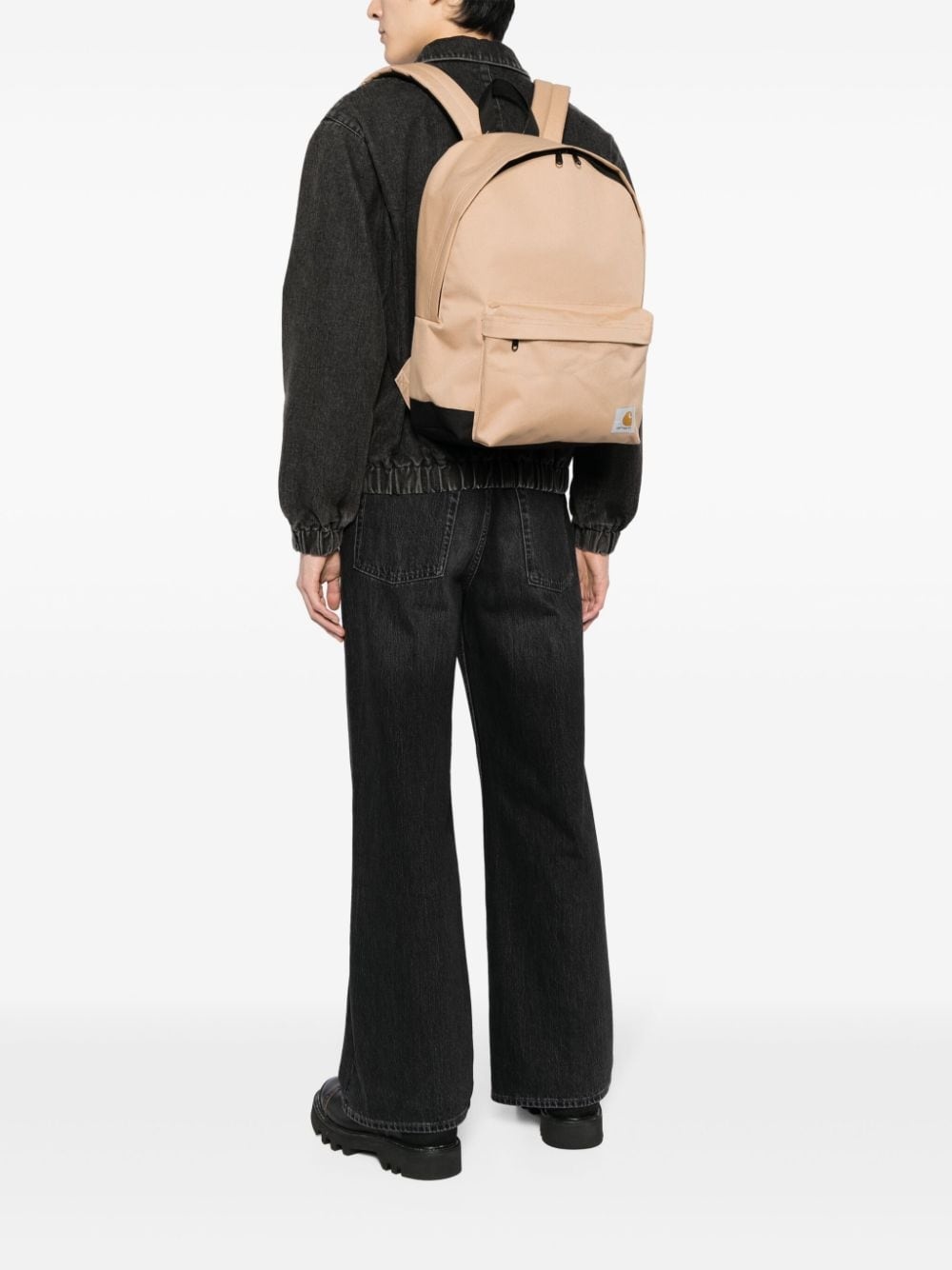logo-patch zip-fastening backpack - 2