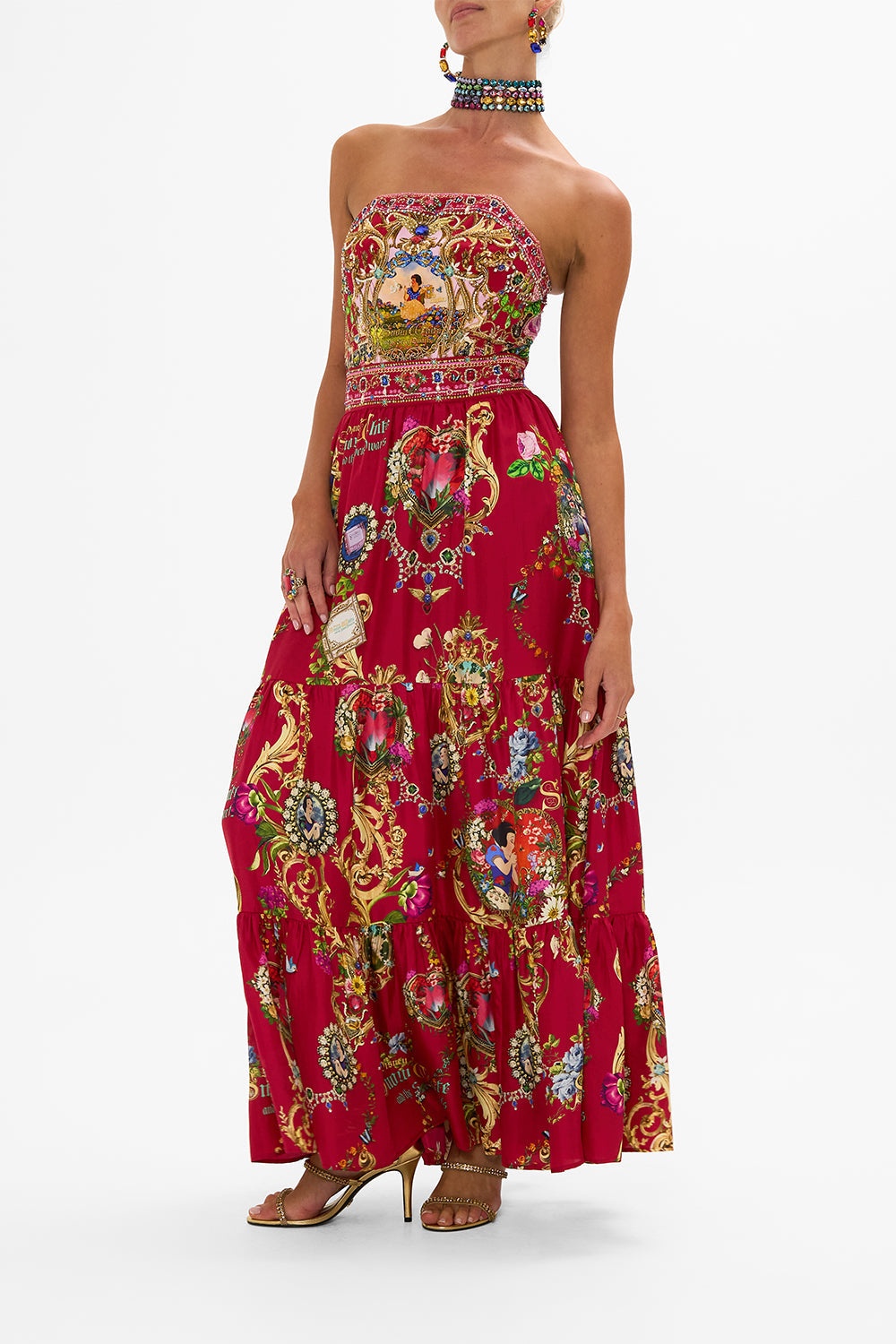 HIGH WAISTED TIERED SKIRT JUST ONE BITE SNOW WHITE - 4