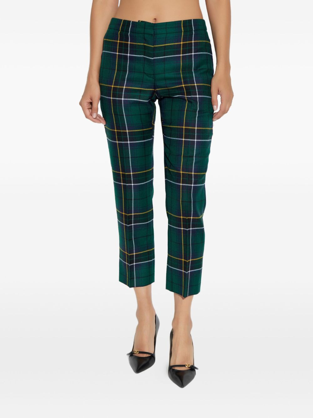 plaid wool trousers - 3