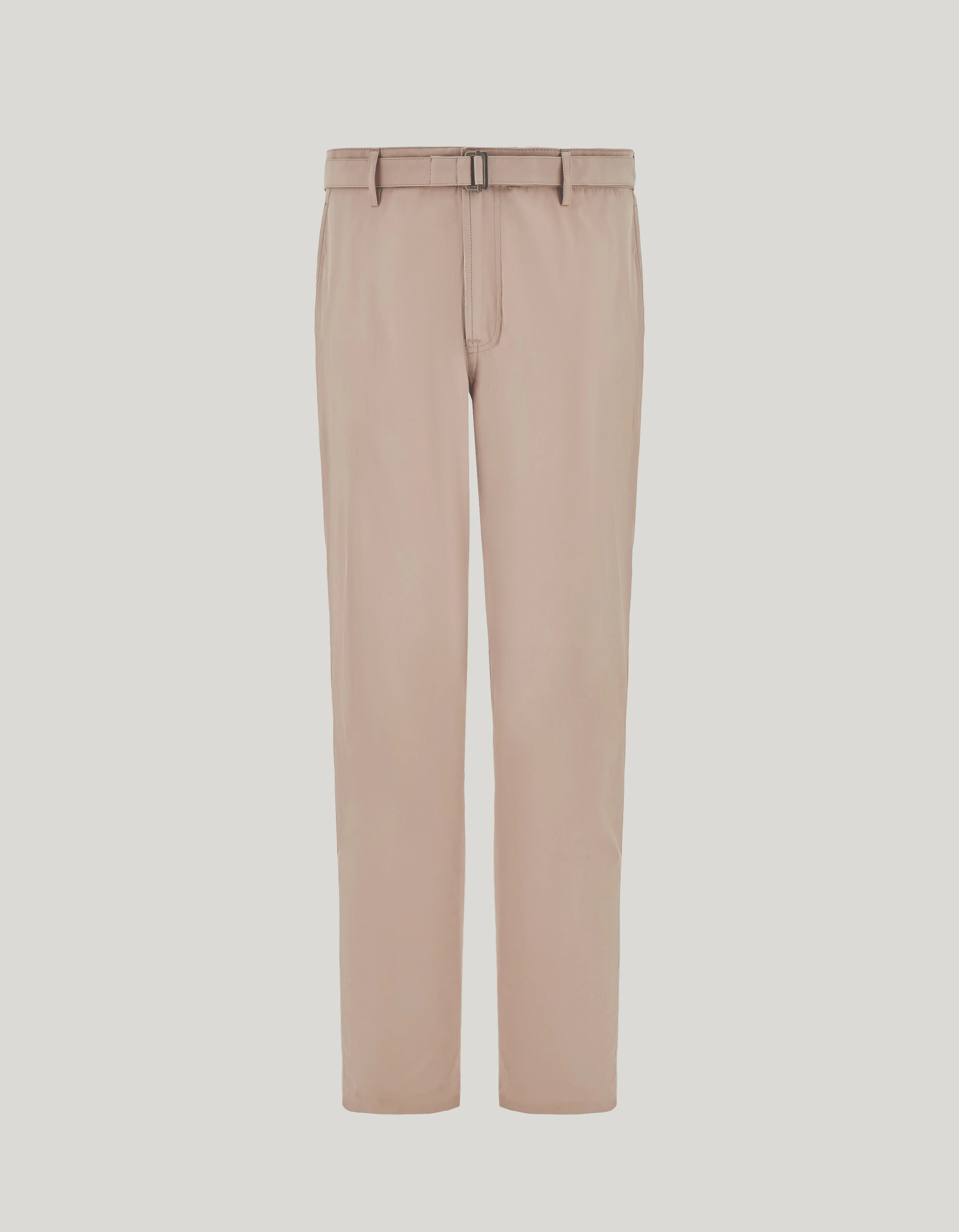 DUNE-COLORED CANALI NUVOLA TAPERED FIT COTTON CHINOS - 1