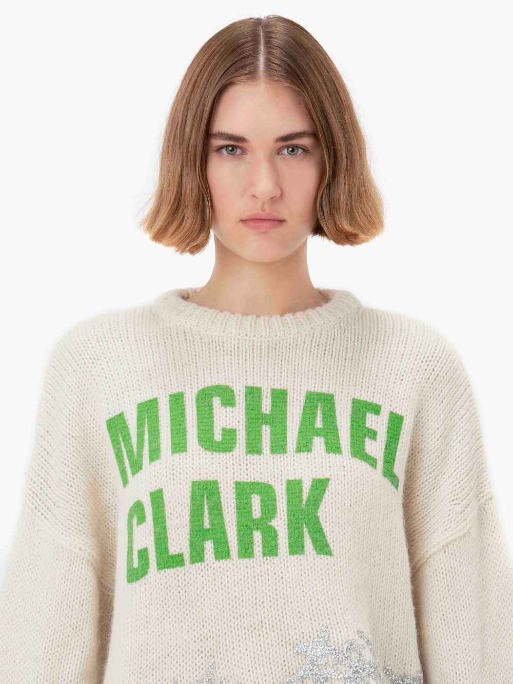 x Michael Clark distressed glitter jumper - 5