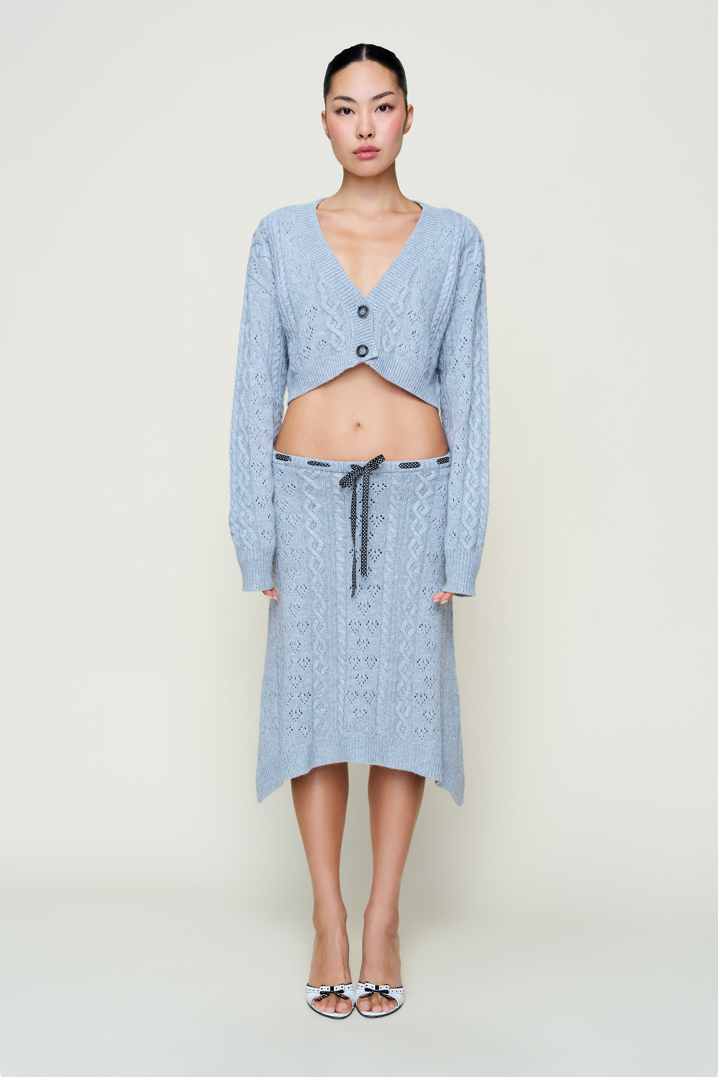 NOAH WOOL CABLE SKIRT - 5