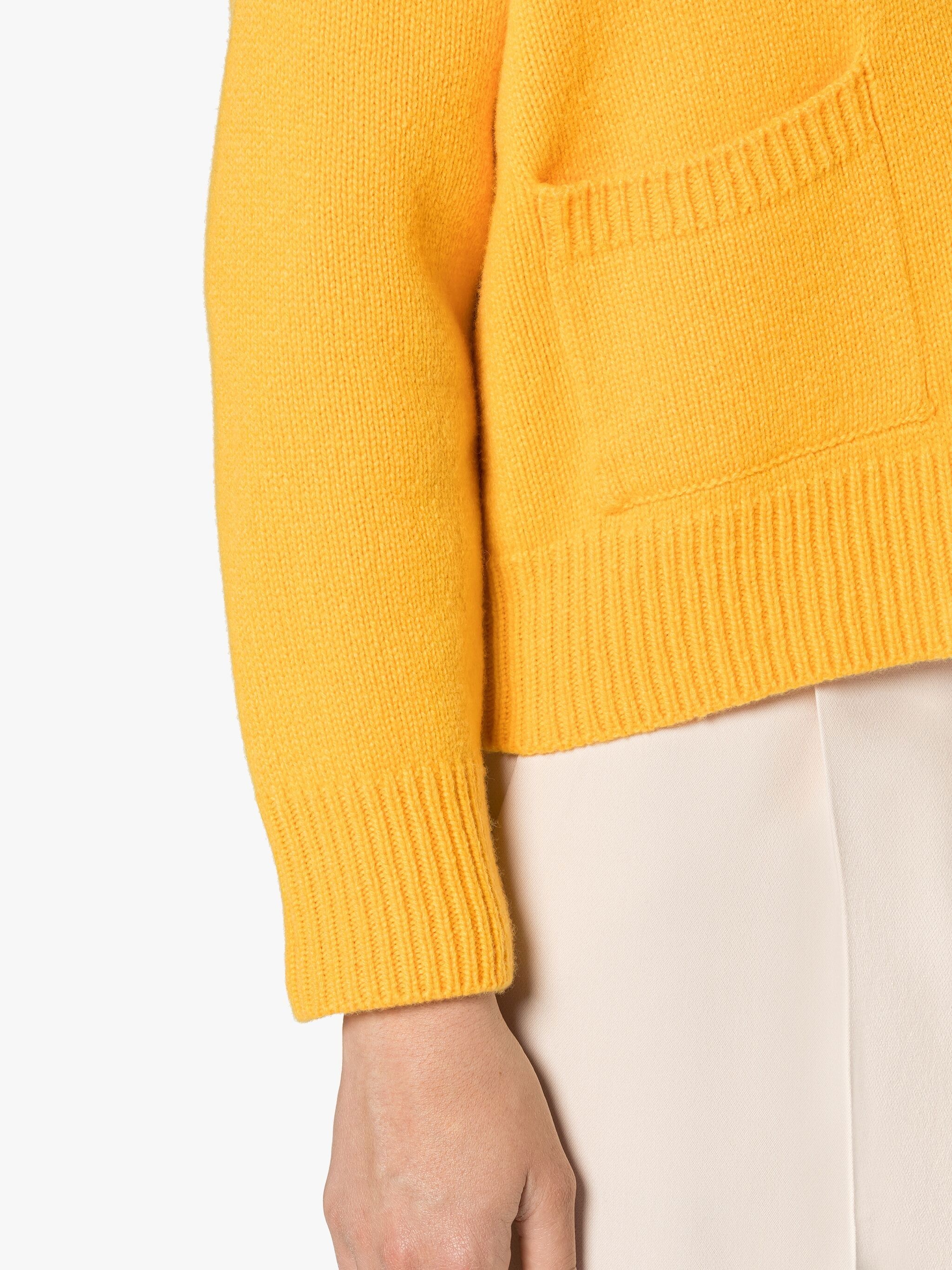 KELLE YELLOW WOOL CARDIGAN - 6