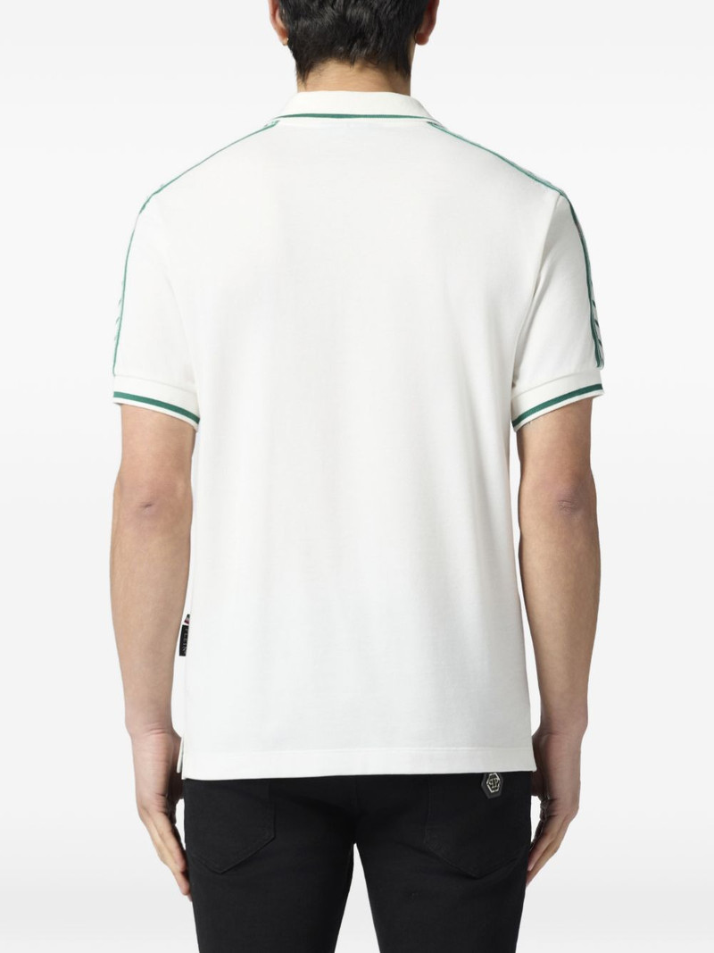 floral-jacquarded polo shirt 4