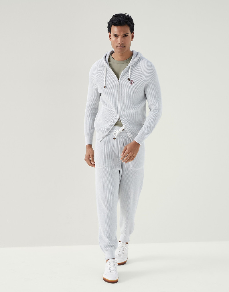 Brunello Cucinelli Cotton jersey slim fit crew neck T-shirt with chest pocket outlook