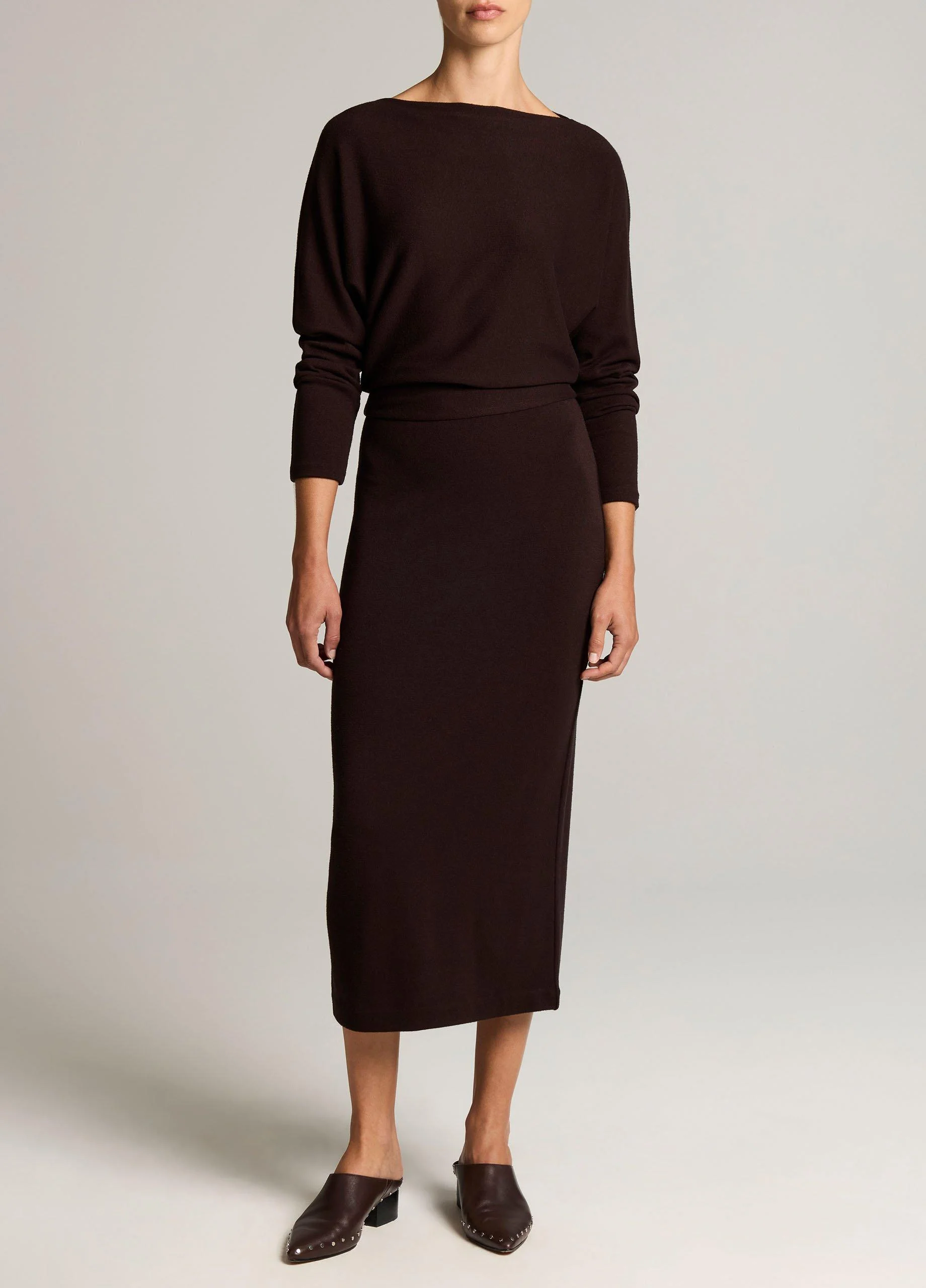 Cozy Stretch-Jersey Midi Dress - 1