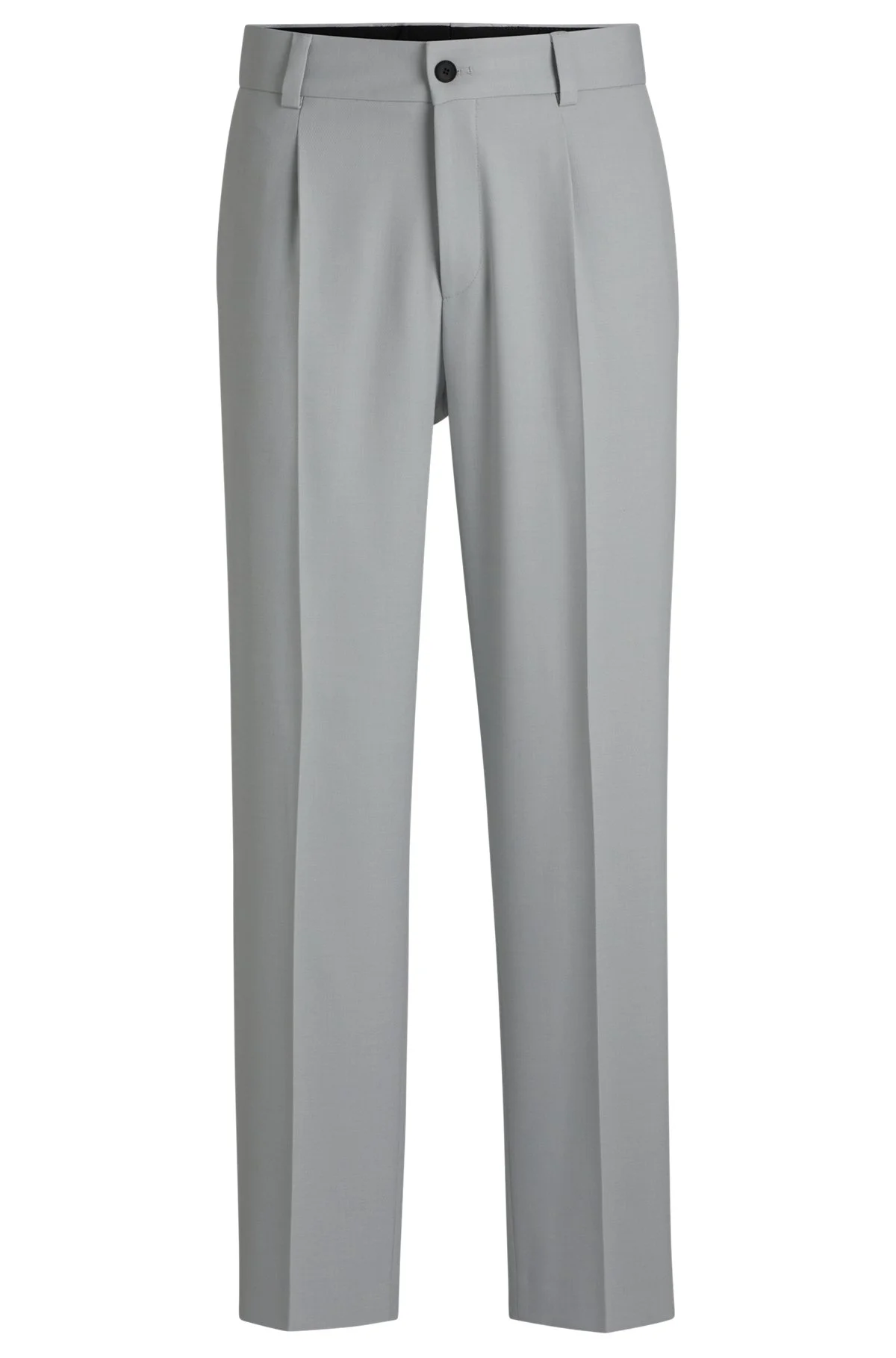 MODERN-FIT TROUSERS IN STRETCH TWILL WITH FRONT CREASE - 1