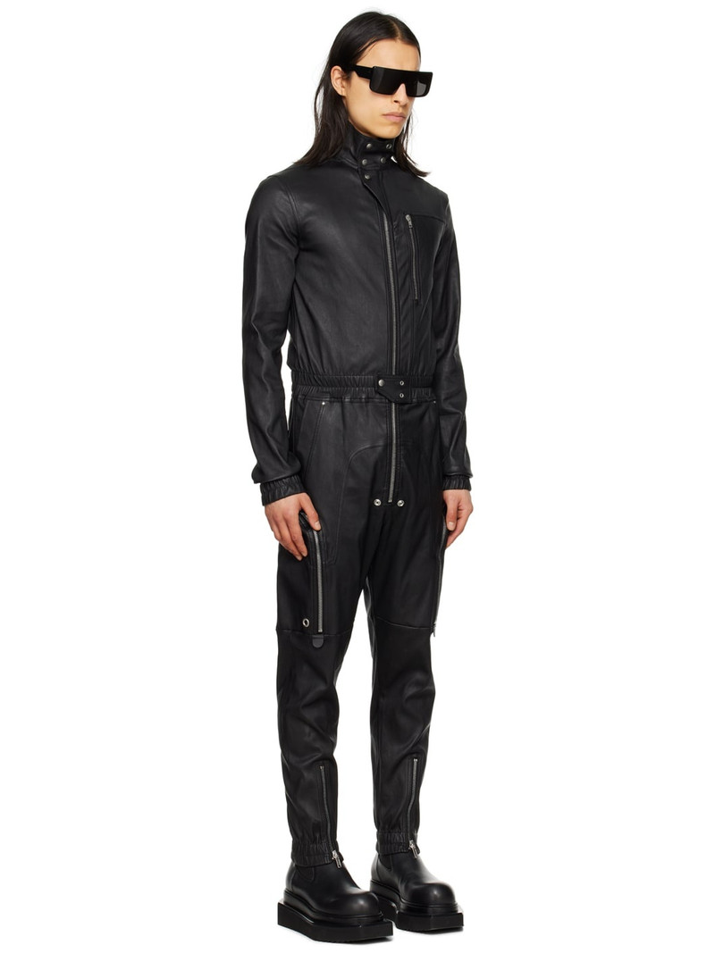 Black Bauhaus Leather Flightsuit 2